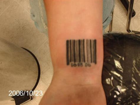 Barcode Tattoo On Wrist For Guys