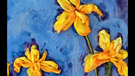Purple flower claude monet impressionism cottage landscape. Irises Art flowers based of paintings by Claude Monet ...