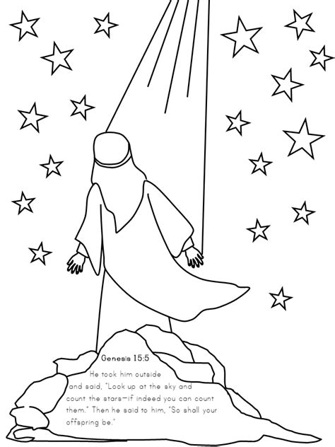 Abraham Star  Coloring Page  SundaySchoolist