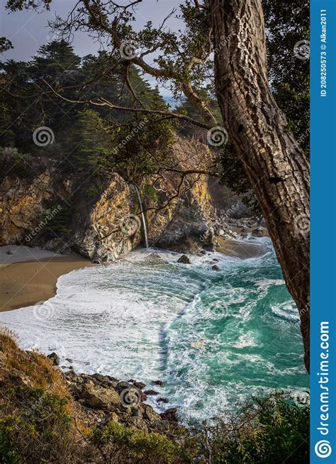 Mcway Waterfalls In Big Sur Park In Central California Stock Image