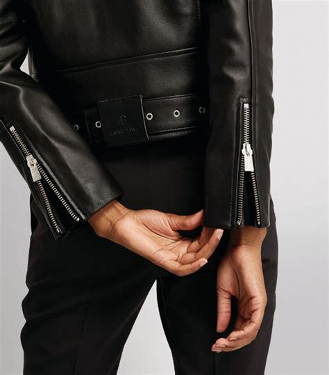 Womens Anine Bing Black Leather Benjamin Biker Jacket Harrods Uk