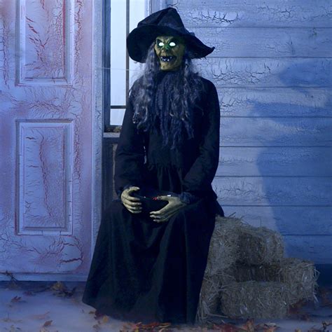 Animated Haunted Witch Halloween Animatronic Prop Indoor And Outdoor