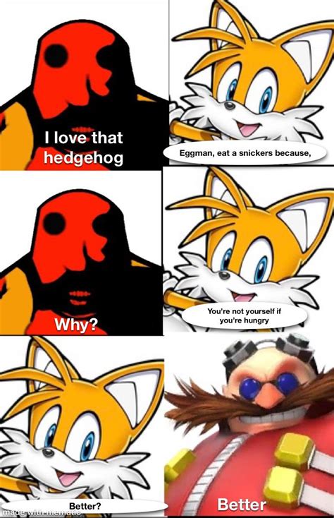 Starved Eggman If He Just Ate A Snickers Rfridaynightfunkin