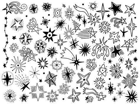 Star Doodle Collection By Arina Pictures Thehungryjpeg