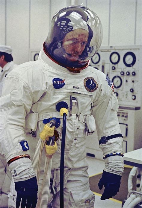 Roosa Stuart Allen Apollo 14 Command Module Pilot Wearing An Ilc
