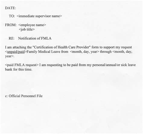 I say sick notes for anything over 7 days. Family Medical Leave Request Memo (template) | CNM