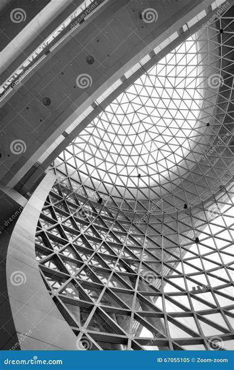 Geometric Ceiling Stock Image Image Of Glass Checked 67055105