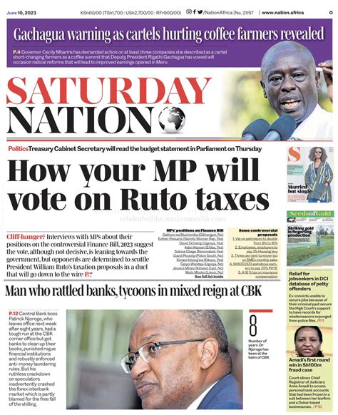 Ntv Kenya On Twitter How Your Mp Will Vote On Ruto Taxes Epapernationafrica
