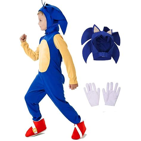 Sonic The Hedgehog Kids Costume Deluxe Halloween Costume Bodysuit