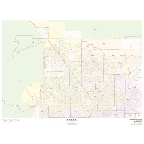 Las Vegas Nevada Zip Codes By Map Sherpa The Map Shop