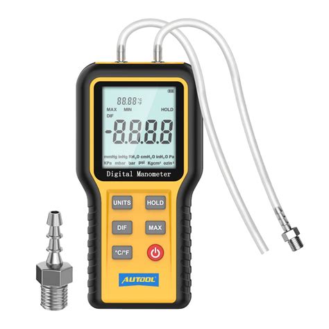 Autool Digital Manometer Dual Port Manometer Gas Pressure