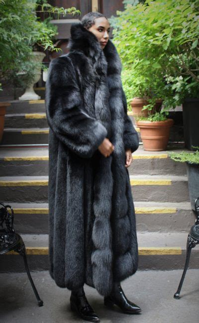 Black Fox Coat Full Length 77287 Marc Kaufman Furs