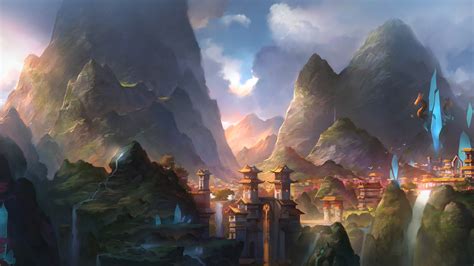 af67-mountain-art-illust-anime-peaceful - Papers.co