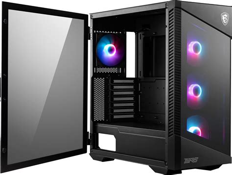 Msi Mpg Velox 100r Mid Tower Gaming Pc Case Tempered Glass Side