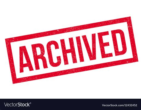 Archived rubber stamp Royalty Free Vector Image