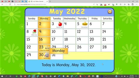 Lets Make A Calendar By Starfall Celebrating Today Is Memorial Day