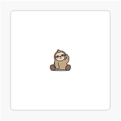 Cute Sloth Sticker For Sale By Angieboutique Redbubble