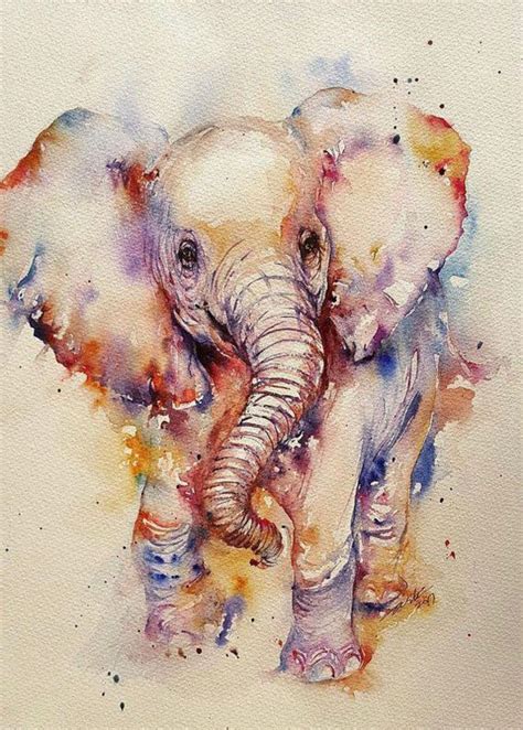 Beautiful ️ Watercolor Elephant Elephant Painting Elephant
