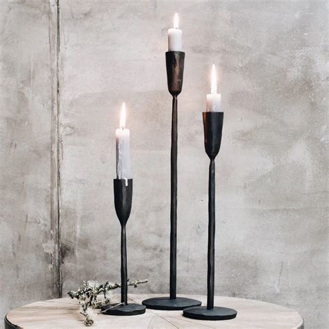 Brass Candlestick Antique Black Unique Home