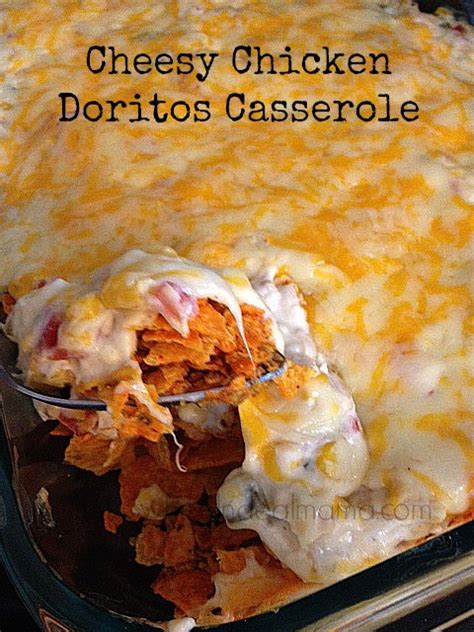 After the chicken is prepped, mix all the ingredients except for the doritos and 1 cup of cheese in a large bowl. Cheesy Chicken Doritos Casserole - Wheel N Deal Mama