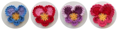 Crochet Pansy 1 Grannys Crochet Pansy | Crochet | Crochet patterns, Crochet flowers, Crochet