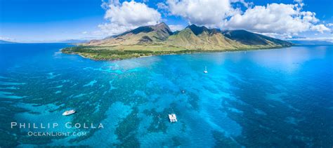 Olowalu Reef And West Maui Mountains Aerial Photo Hawaii 37979