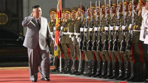 North Korea Displays Massive Icbm At Military Parade Bbc News