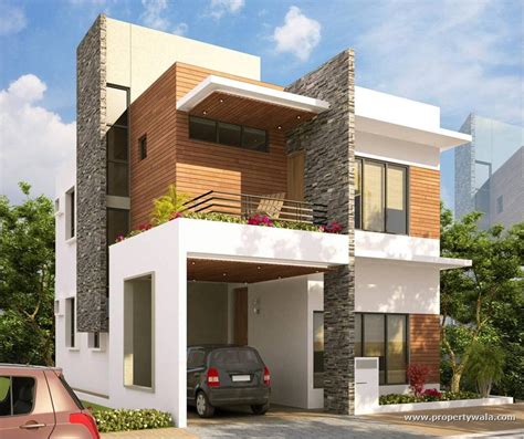 Create your home outside with simple, convenient, online landscape design and garden design services. House Front Elevation Design for Double Floor - TheyDesign ...