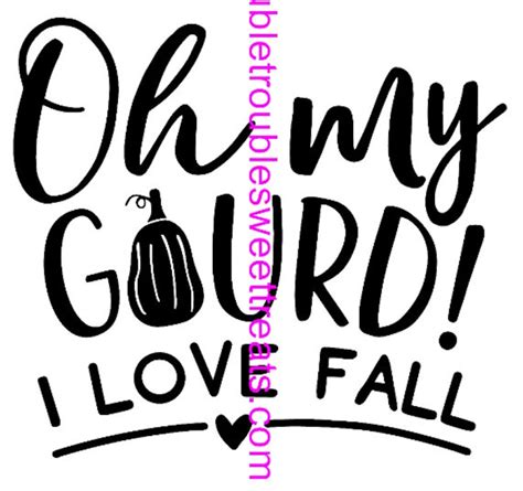 Oh My Gourd I Love Fall Svg Etsy