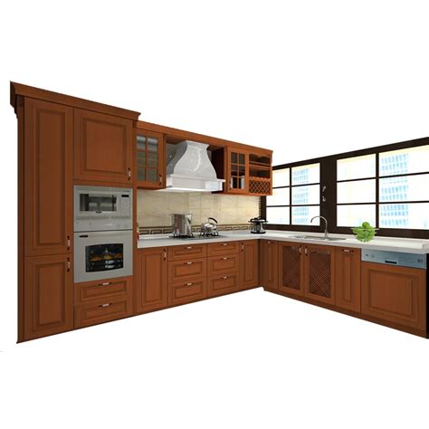 Rubber Wood Kitchen Cabinets : Good Quality Rubber Wood Kitchen Cabinet