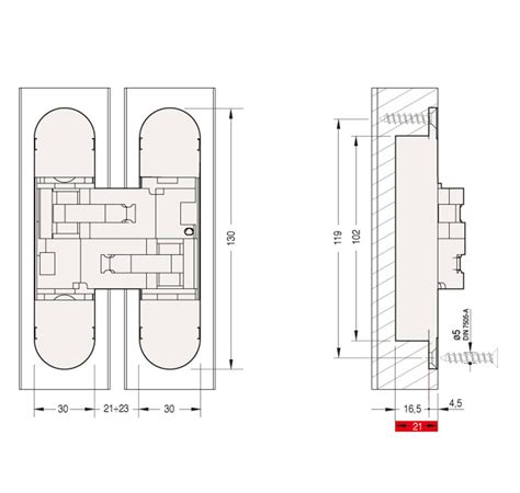 Door Hinge Cad Drawing