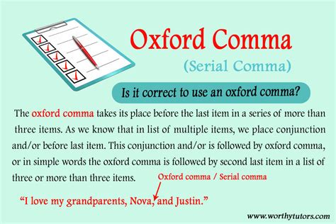 What Is An Oxford Comma Or Serial Comma