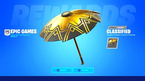 How To Unlock The Classified Umbrella In Fortnite Golden Umbrella