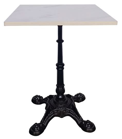 Paris Cafe Table With Traditional Cast Iron Base And Granite Top