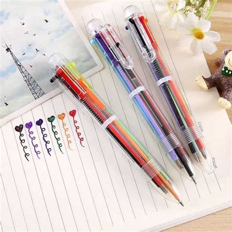 Jual Pulpen 6 In 1 Pena Bolpoin Warna Warni Multi Colored Pen