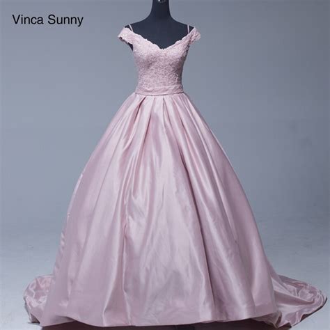 Vinca Sunny Candy Color Satin Pink Spaghetti Straps Wedding Dresses