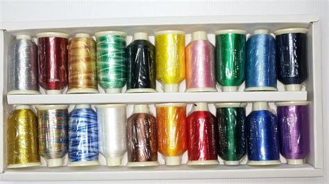 Marathon Embroidery Sewing Machine Thread Set 20 X 1000 Metre Reels Ebay