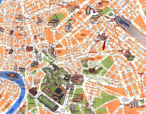 Detailed Travel Map Of Rome City Center Rome City Center Detailed