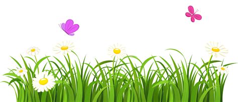Spring grass with flowers clipart picture 0 image #10966