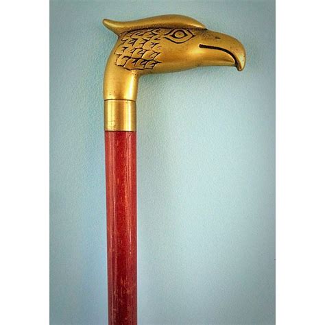Oak Cane With Handle In The Shape Of An Eagle 2nd Half Of 20th