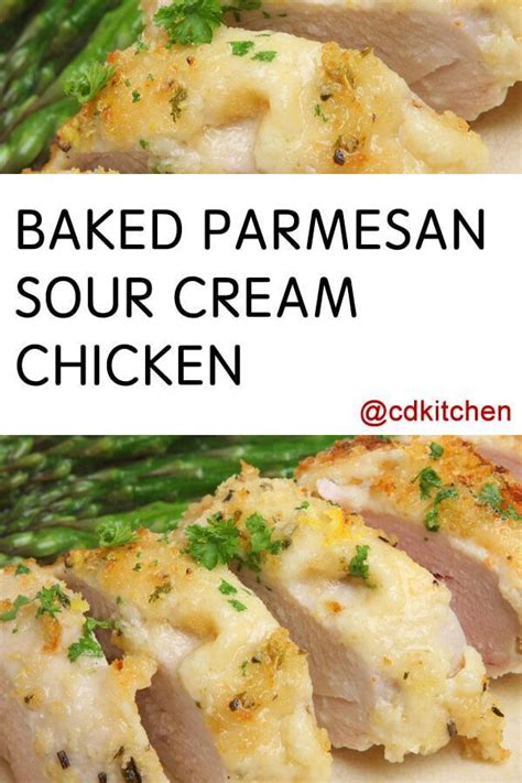 The best sour cream shredded chicken the best ever, i used chicken thighs instead of chicken breast. Baked Parmesan Sour Cream Chicken | Recipe | Cream coat ...