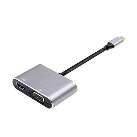 USB Hub Type-C (4in1) VGA & HDMI (Support 4K & 2K) - ELS.ID