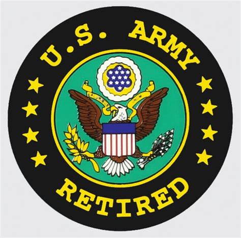 Us Army Retired With Crest Logo Decal North Bay Listings