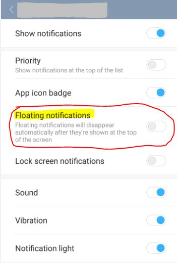 Android How To Allowenable “floating Notifications” Setting As