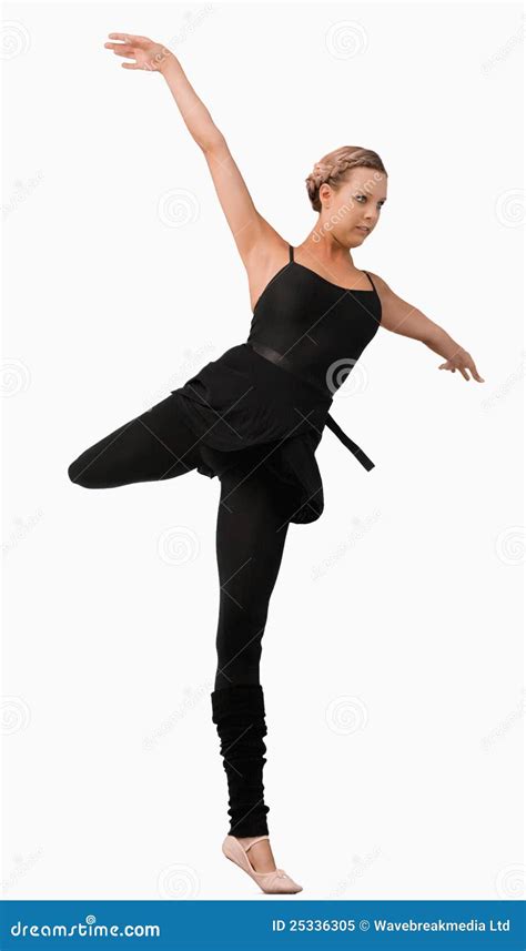 Female Dancer Standing On One Foot Stock Image Image Of Dancing Ballerina 25336305
