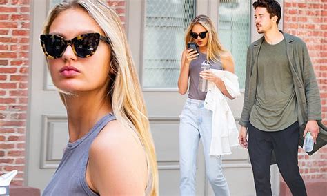 Romee Strijd Keeps It Casual For A Stroll In New York City With Beau Laurens Van Leeuwen In NYC