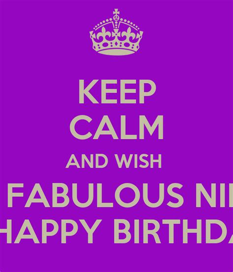 Keep Calm And Wish My Fabulous Niece A Happy Birthday Poster Jam