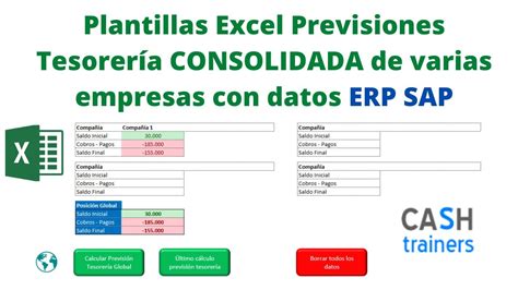 Plantillas Excel Previsiones Tesorería Consolidada De Varias Empresas