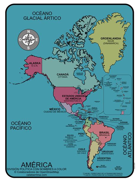 Mapa Del Continente Americano Con Nombres Para Imprimir K Mapa Dos Images