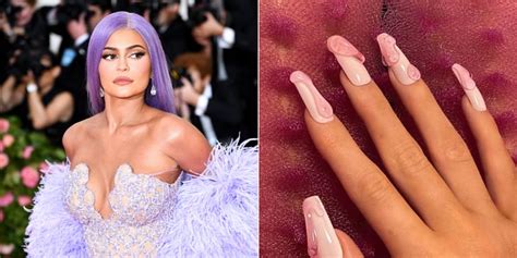 Kylie Jenner Wears Kylie Cosmetics Inspired Nail Art Popsugar Beauty